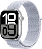 Фото Apple Watch Series 10 GPS 42mm Silver Aluminum Case with Blue Cloud Sport Loop (MWWD3)