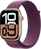 Фото Apple Watch Series 10 GPS 46mm Rose Gold Aluminium Case with Plum Sport Loop (MWWV3)