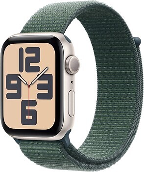 Фото Apple Watch SE GPS 40mm Starlight Aluminium Case with Lake Green Sport Loop (MXEH3QH/A)