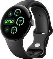 Фото Google Pixel Watch 3 45mm Matte Black Aluminum case Obsidian Active Band