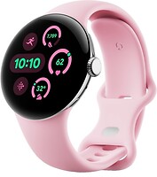 Фото Google Pixel Watch 3 41mm Polished Silver Aluminum Case / Rose Quartz Active Band