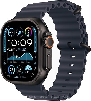 Фото Apple Watch Ultra 2 GPS + Cellular 49mm Black Titanium Case with Navy Ocean Band (MYTC3+MYPA3)