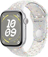 Фото Apple Watch Series 10 GPS 46mm Silver Aluminum Case with Magic Ember Nike Sport Band (MWX03+MYL53)