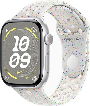 Фото Apple Watch Series 10 GPS 46mm Silver Aluminum Case with Magic Ember Nike Sport Band (MWX03+MYL53)