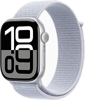 Фото Apple Watch Series 10 GPS + Cellular 46mm Silver Aluminum Case with Blue Cloud Sport Loop