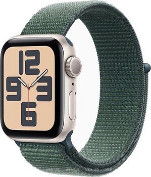 Фото Apple Watch SE 2 GPS 40mm Silver Aluminum Case with Lake Green Sport Loop (MXEH3)