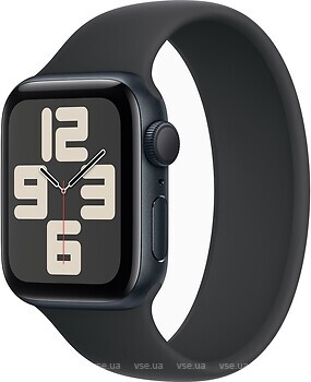 Фото Apple Watch SE 2 GPS 40mm Midnight Aluminum Case with Black Solo Loop (MA9A4,MC0X4)