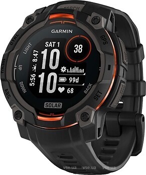 Фото Garmin Instinct 3 45mm Solar Black with Black Band (010-02934-00)