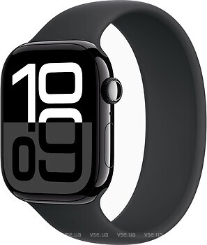 Фото Apple Watch Series 10 GPS + Cellular 46mm Jet Black Aluminum Case with Black Solo Loop (MWX13,MYAD3)