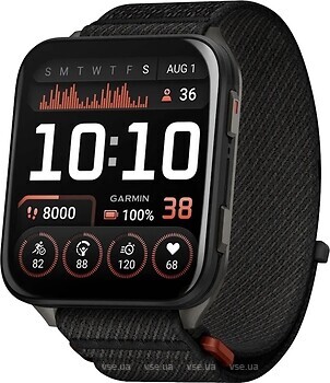 Фото Garmin Venu X1 Black with Slate Titanium Caseback and Black ComfortFit Nylon Band (010-02980-13)