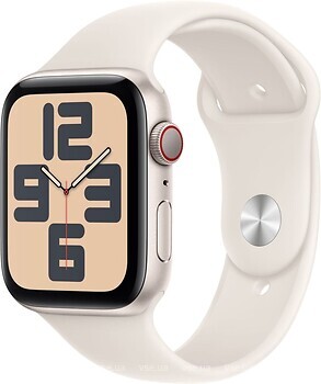 Фото Apple Watch SE GPS + Cellular 44mm Starlight Aluminium Case with Starlight Sport Band (MXGU3QH/A)