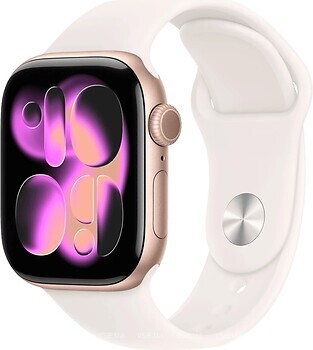 Фото Apple Watch Series 11 GPS 46mm Rose Gold Aluminum Case with Light Blush Sport Band (MEV74)
