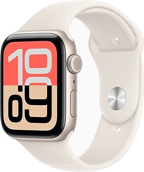 Фото Apple Watch SE 3 GPS + Cellular 44mm Starlight Aluminium Case with Starlight Sport Band (MEPF4RK/A)