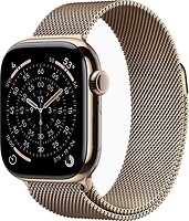 Фото Apple Watch Series 11 GPS + Cellular 42mm Gold Titanium Case with Gold Milanese Loop (MF8Y4RK/A)