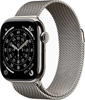 Фото Apple Watch Series 11 GPS + Cellular 42mm Natural Titanium Case with Natural Milanese Loop (MF8P4RK/A)