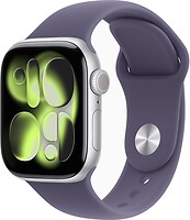 Фото Apple Watch Series 11 GPS + Cellular 42mm Silver Aluminium Case with Purple Fog Sport Band (MF8J4RK/A)