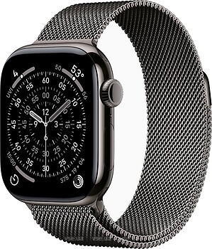 Фото Apple Watch Series 11 GPS + Cellular 42mm Slate Titanium Case with Slate Milanese Loop (MF8U4RK/A)