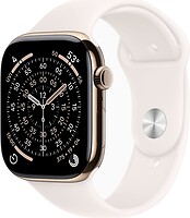Фото Apple Watch Series 11 GPS + Cellular 46mm Gold Titanium Case with Light Blush Sport Band (MFD64RK/A)