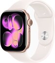 Фото Apple Watch Series 11 GPS + Cellular 46mm Rose Gold Aluminium Case with Light Blush Sport Band (MFCJ4RK/A)