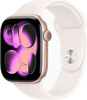 Фото Apple Watch Series 11 GPS + Cellular 46mm Rose Gold Aluminium Case with Light Blush Sport Band (MFCJ4RK/A)