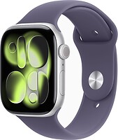 Фото Apple Watch Series 11 GPS + Cellular 46mm Silver Aluminium Case with Purple Fog Sport Band (MFCR4RK/A)