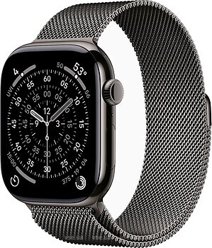 Фото Apple Watch Series 11 GPS + Cellular 46mm Slate Titanium Case with Slate Milanese Loop (MFD44RK/A)
