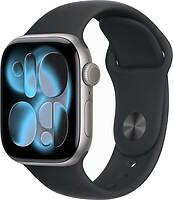 Фото Apple Watch Series 11 GPS 42mm Space Grey Aluminium Case with Black Sport Band (MEQX4RK/A)