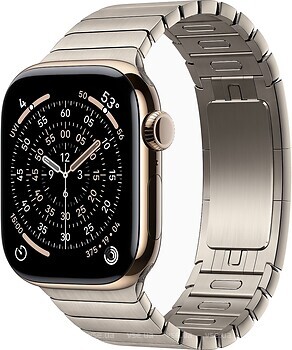 Фото Apple Watch Series 11 GPS + Cellular 42mm Gold Titanium Case with Natural Link Bracelet (MF9M4+MXMA3)