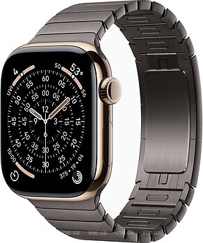 Фото Apple Watch Series 11 GPS + Cellular 42mm Gold Titanium Case with Slate Link Bracelet (MF9M4+MXMD3)