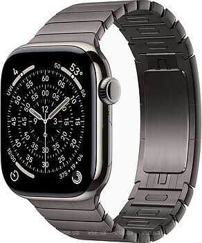 Фото Apple Watch Series 11 GPS + Cellular 42mm Natural Titanium Case with Slate Link Bracelet (MF9H4+MXMD3)