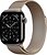 Фото Apple Watch Series 11 GPS + Cellular 42mm Slate Titanium Case with Gold Milanese Loop (MF9K4+MGJ04)