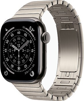 Фото Apple Watch Series 11 GPS + Cellular 42mm Slate Titanium Case with Natural Link Bracelet (MF9K4+MXMA3)