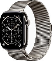 Фото Apple Watch Series 11 GPS + Cellular 46mm Natural Titanium Case with Natural Milanese Loop (MFD04)