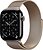 Фото Apple Watch Series 11 GPS + Cellular 46mm Slate Titanium Case with Gold Milanese Loop (MFC14+MGJ54)