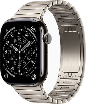 Фото Apple Watch Series 11 GPS + Cellular 46mm Slate Titanium Case with Natural Link Bracelet (MFC14+MXMF3)