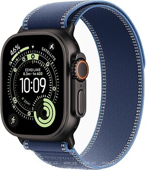 Фото Apple Watch Ultra 3 GPS + Cellular 49mm Black Titanium Case with Blue/Bright Blue Trail Loop (MF254+MG9R4)