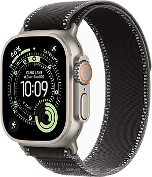 Фото Apple Watch Ultra 3 GPS + Cellular 49mm Natural Titanium Case with Black/Charcoal Trail Loop (MF1V4+MFT94)