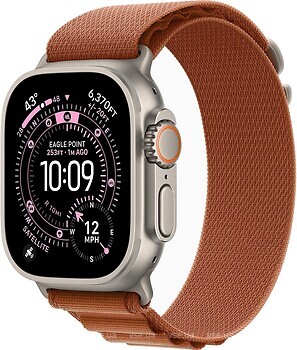 Фото Apple Watch Ultra 3 GPS + Cellular 49mm Natural Titanium Case with Terra Cotta Alpine Loop (MF1V4+MFTD4)