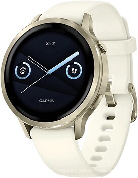 Фото Garmin Venu 4 41mm Lunar Gold with Bone Silicone Band (010-03013-00)