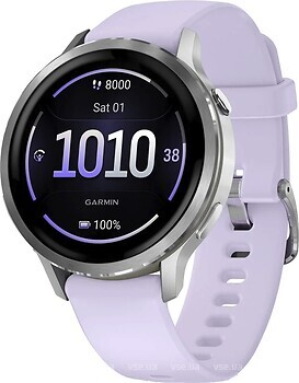 Фото Garmin Venu 4 41mm Silver with Periwinkle Silicone Band (010-03013-01)
