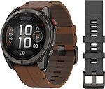 Фото Garmin Fenix 8 Pro Amoled Sapphire 51mm Carbon Gray Dlc Titanium with Chestnut Leather Band (010-03199-40)