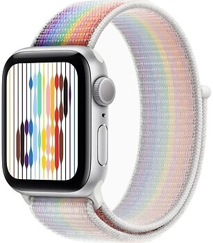 Фото Apple Watch SE 2 GPS 40mm Silver Aluminum Case with White Pride Sport Loop (MNL93,MN6K3)