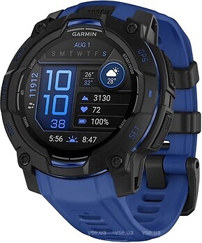 Фото Garmin Instinct 3 45mm Amoled Black with Bolt Blue/Black Band (010-02936-03)