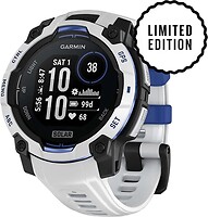 Фото Garmin Instinct 3 45mm Solar Whitestone with Whitestone/Bolt Blue Band (010-02934-03)