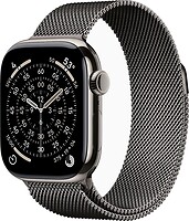 Фото Apple Watch Series 11 GPS + Cellular 42mm Natural Titanium Case with Slate Milanese Loop (MF9H4+MGJ14)