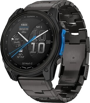 Фото Garmin D2 Mach 2 51mm Carbon Gray DLC Titanium with Vented Titanium Bracelet (010-02905-30)