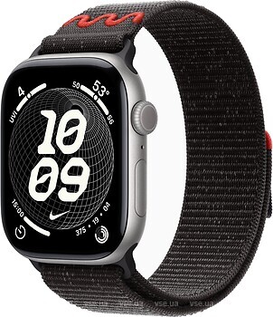 Фото Apple Watch Series 11 GPS 46mm Space Grey Aluminium Case with Midnight Black Nike Sport Band (MEW94+MGD34)