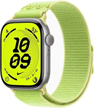 Фото Apple Watch Series 11 GPS 46mm Space Grey Aluminium Case with Volt Splash Nike Sport Band (MEW94+MGD24)