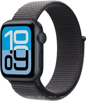 Фото Apple Watch SE 3 GPS 40mm Midnight Aluminum Case with Dark Gray Sport Loop (MEHX4+MFFA4)