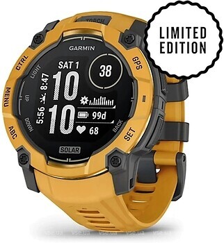 Фото Garmin Instinct 3 50mm Solar Sunburst with Sunburst/Grey Band (010-02935-02)